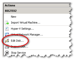 Edit Disk in Hyper-V Manager